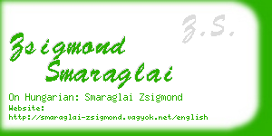 zsigmond smaraglai business card